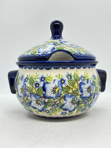 Tureen w/Notched Hole ~ Blue Floral - A2