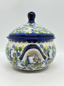 Tureen w/Notched Hole ~ Blue Floral - A2