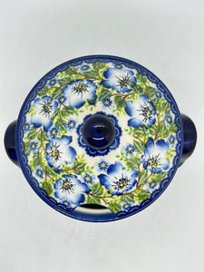 Tureen w/Notched Hole ~ Blue Floral - A2