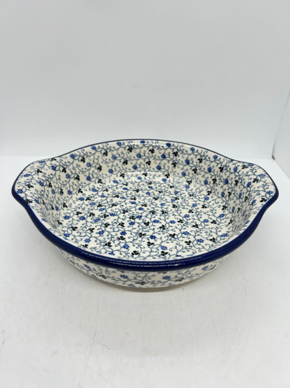 Baker ~ Round w/ Handles ~ 8 inch ~ 1991X - T4!