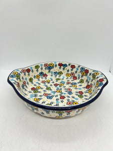 141 Baker ~ Round w/ Handles ~ 8 inch ~ U4884 ~ U3!