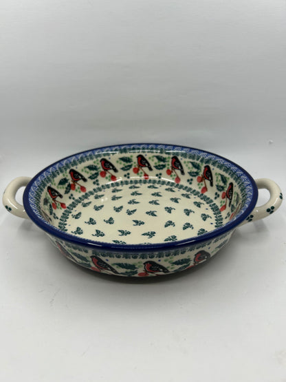 Baker ~ Round w/ Handles ~ 8 inch ~ 1257X ~ T4*