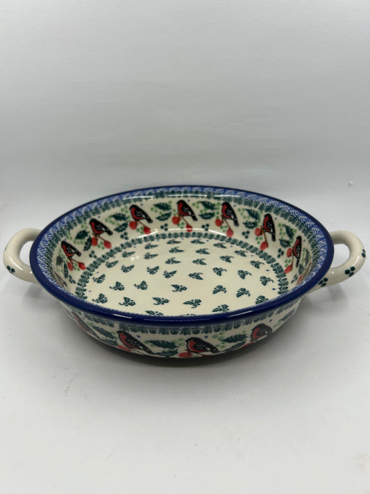 Baker ~ Round w/ Handles ~ 8 inch ~ 1257X ~ T4*