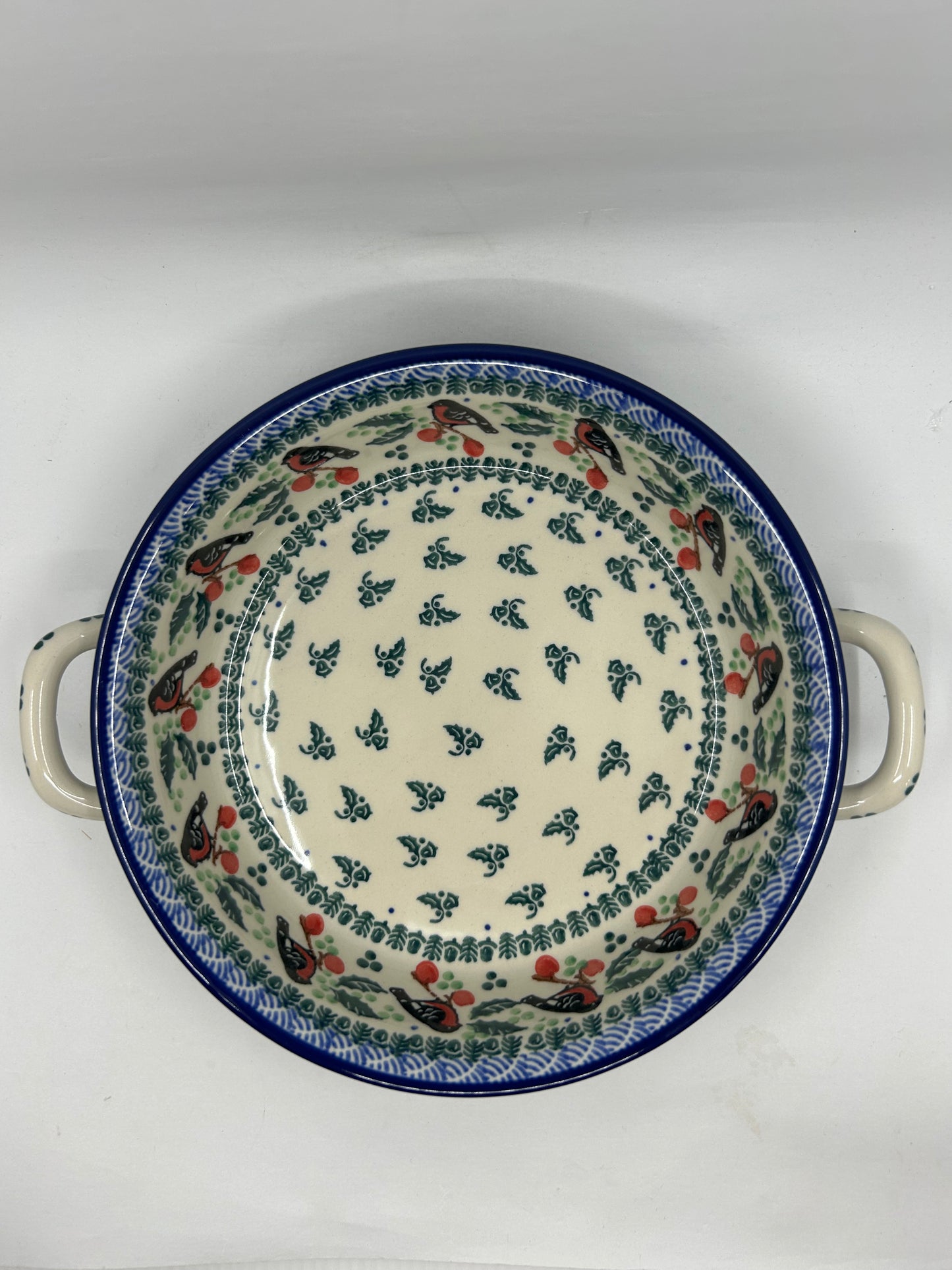 Baker ~ Round w/ Handles ~ 8 inch ~ 1257X ~ T4*