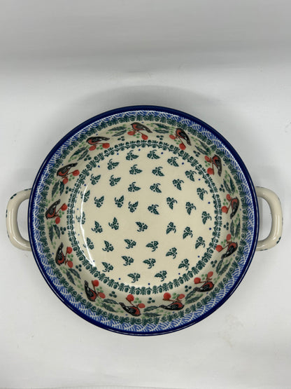 Baker ~ Round w/ Handles ~ 8 inch ~ 1257X ~ T4*