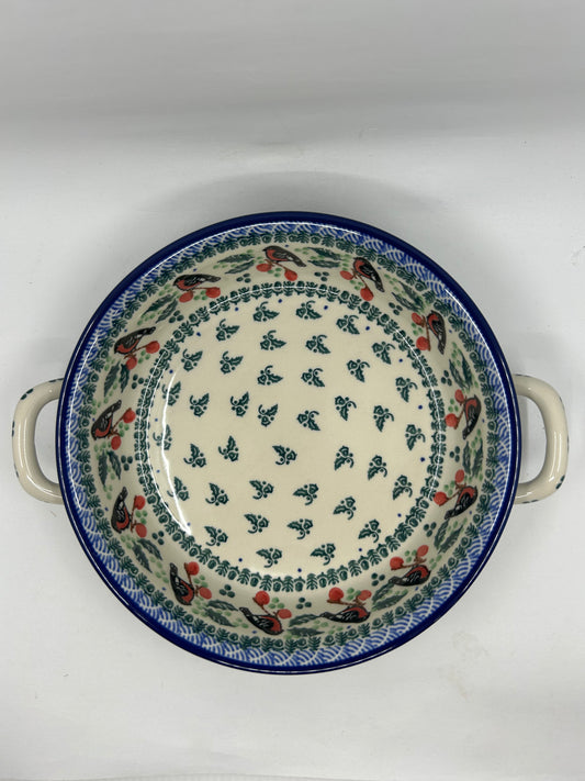 Baker ~ Round w/ Handles ~ 8 inch ~ 1257X ~ T4*