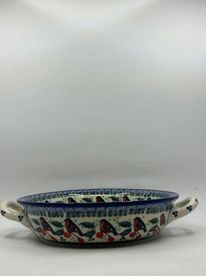 Baker ~ Round w/ Handles ~ 8 inch ~ 1257X ~ T4*