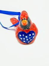 Load image into Gallery viewer, Cardinal Ornament - Blue Heart