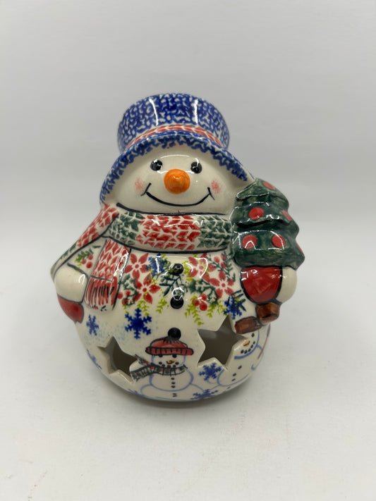 Snowman With Christmas Tree - U1-583