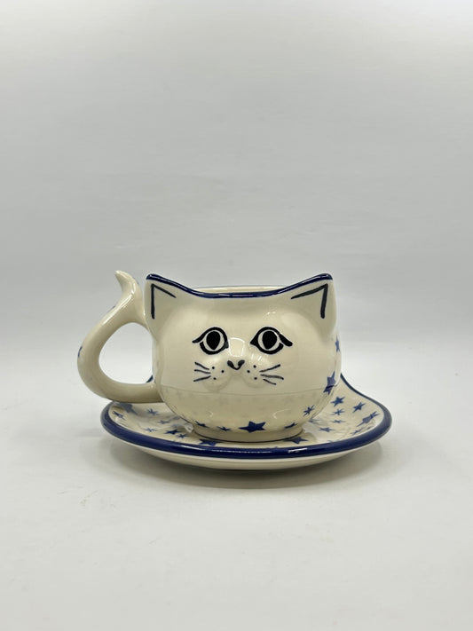 H16 Cat Cup & Saucer ~ 2979X - T3*