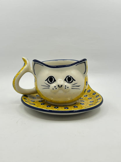 H16 Cat Cup & Saucer ~ 242X - T3*