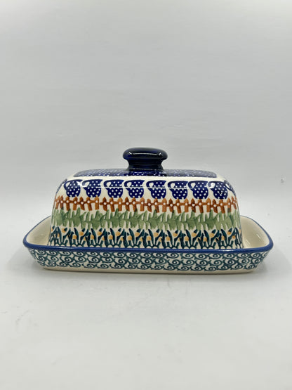 Pottery Missfit American Butter Dish  - Mixed Pattern Butter DIsh