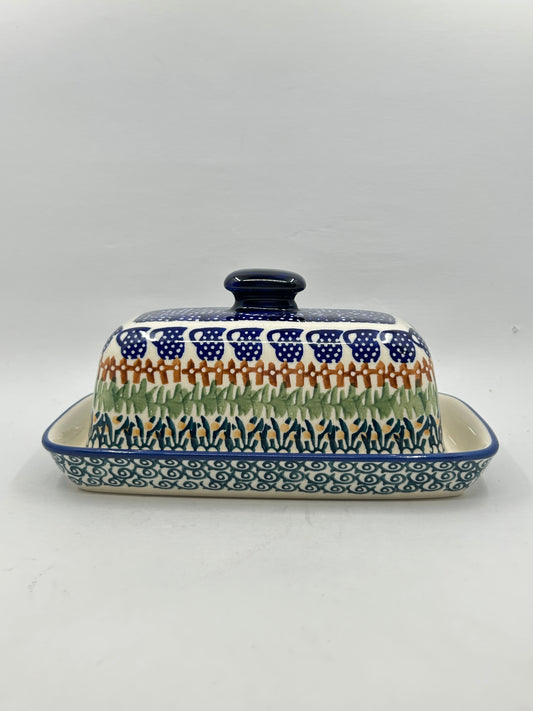 Pottery Missfit American Butter Dish  - Mixed Pattern Butter DIsh