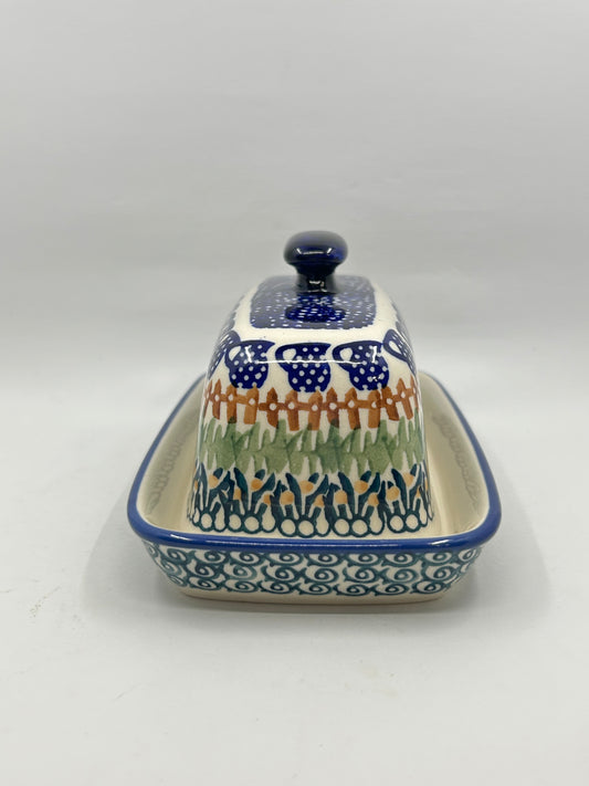 Pottery Missfit American Butter Dish  - Mixed Pattern Butter DIsh