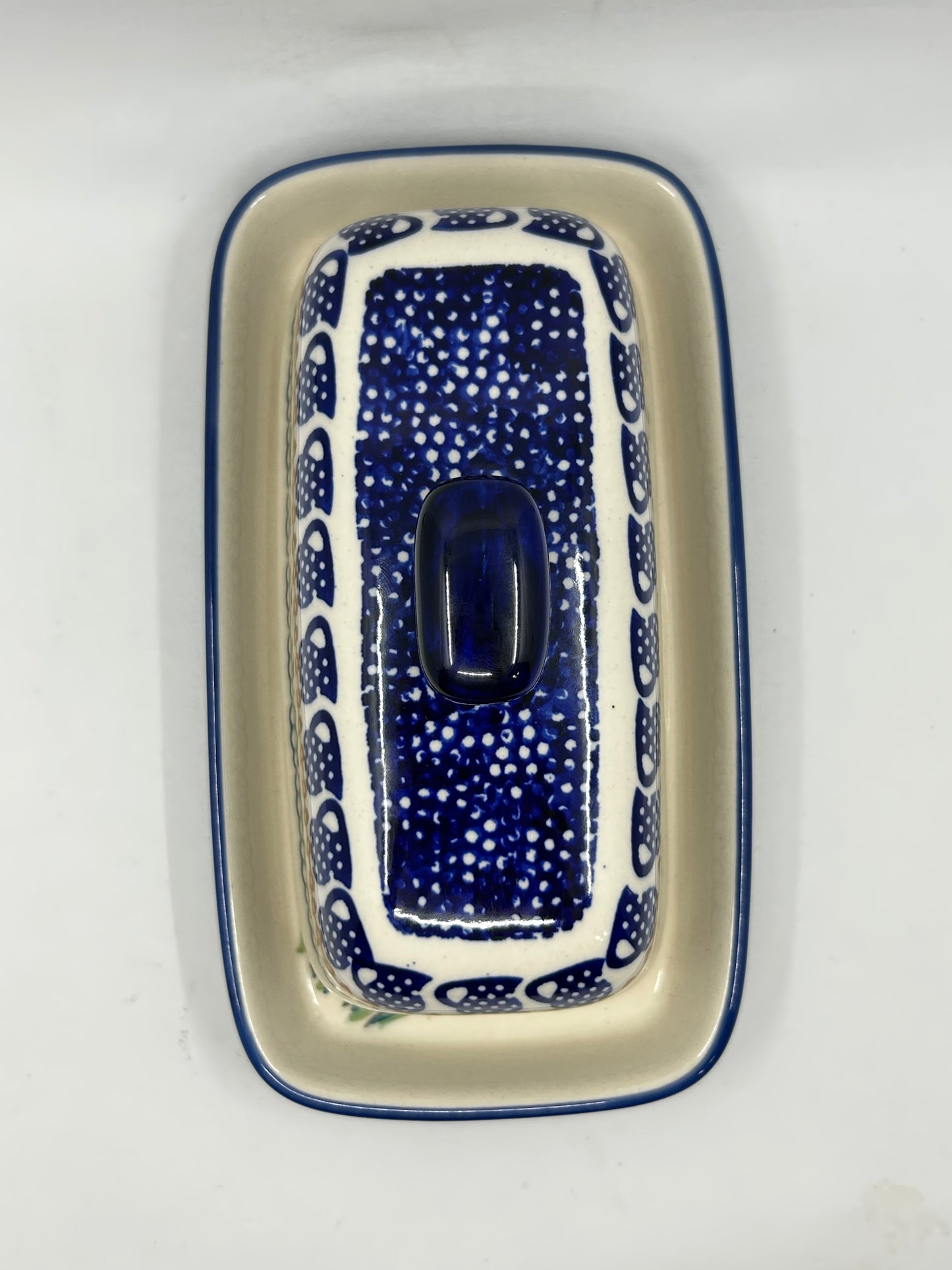 Pottery Missfit American Butter Dish  - Mixed Pattern Butter DIsh