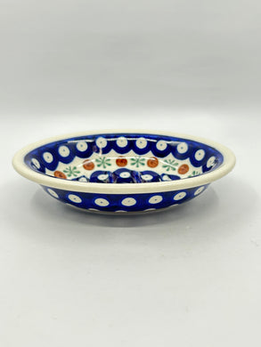Polish Pottery 6.5-Inch Condiment Dish – Handmade In Poland, Country Theme – Microwave, Dishwasher & Oven Safe