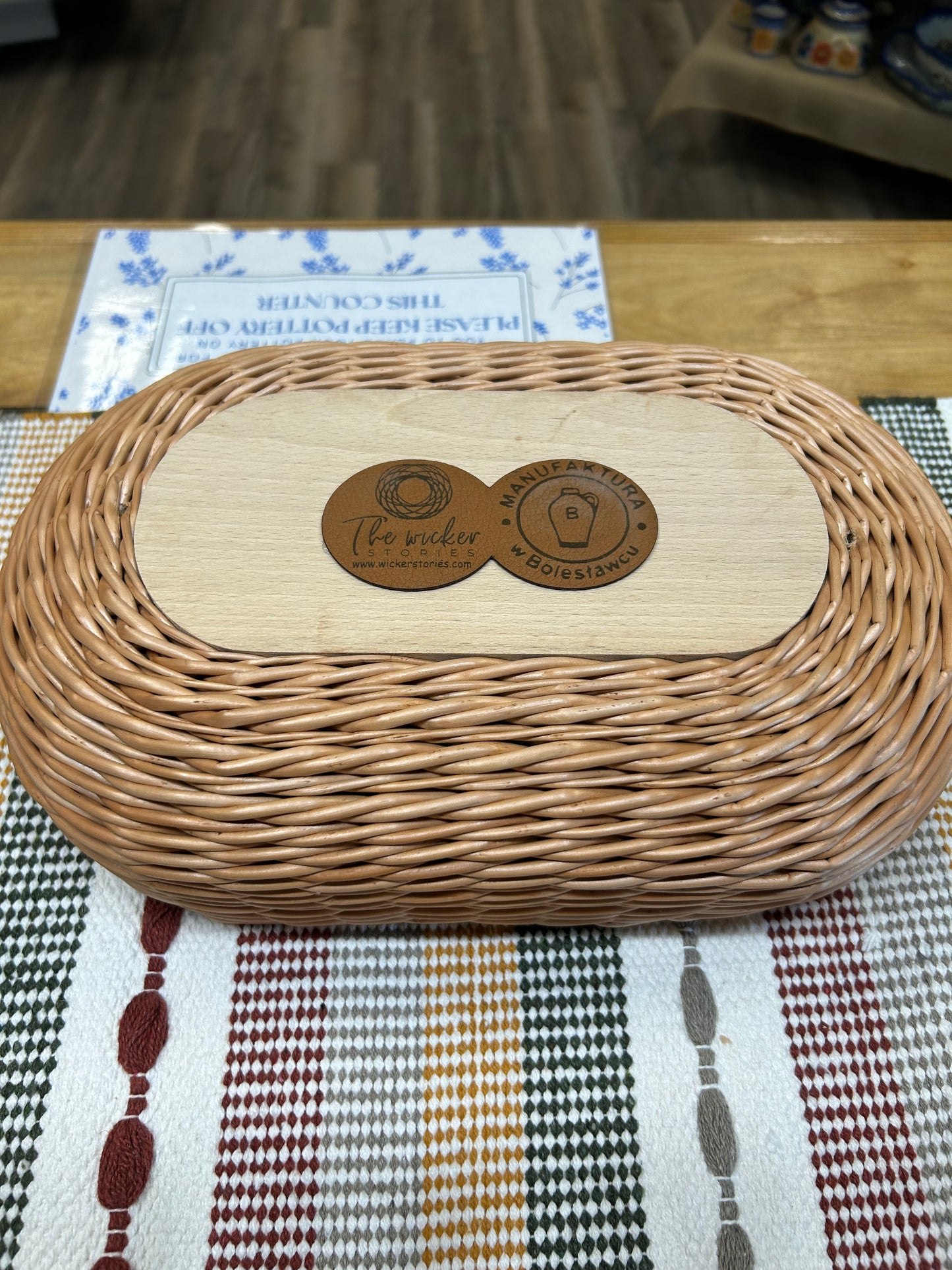 Preorder $50 DEPOSIT for 2027 Wicker Basket with Polish Pottery lid