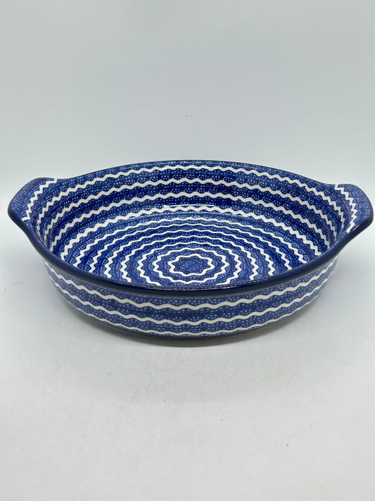 417 ~ Baker ~ Round w/ Handles ~ 10" - 2957X - T4!