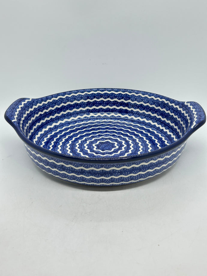 417 ~ Baker ~ Round w/ Handles ~ 10