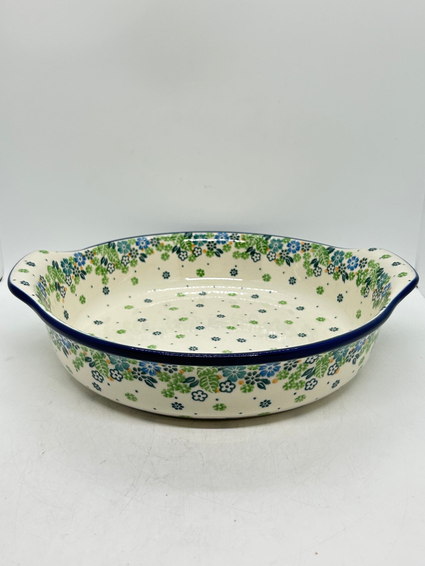 417 ~ Baker ~ Round w/ Handles ~ 10" - 2064X - T3!