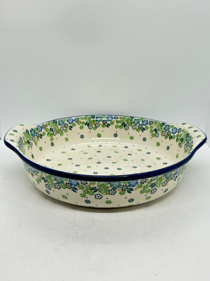 417 ~ Baker ~ Round w/ Handles ~ 10" - 2064X - T3!