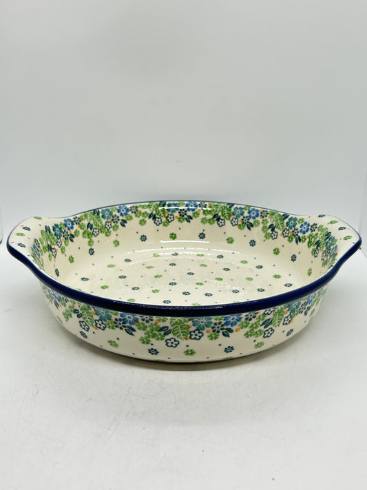 417 ~ Baker ~ Round w/ Handles ~ 10" - 2064X - T3!