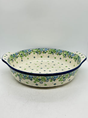 417 ~ Baker ~ Round w/ Handles ~ 10