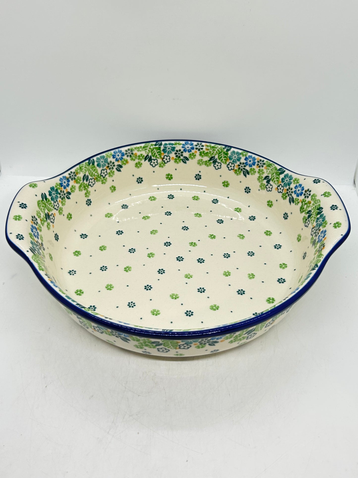 417 ~ Baker ~ Round w/ Handles ~ 10" - 2064X - T3!