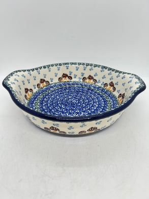 141 Baker ~ Round w/ Handles ~ 8 inch ~ 1732X - T1!