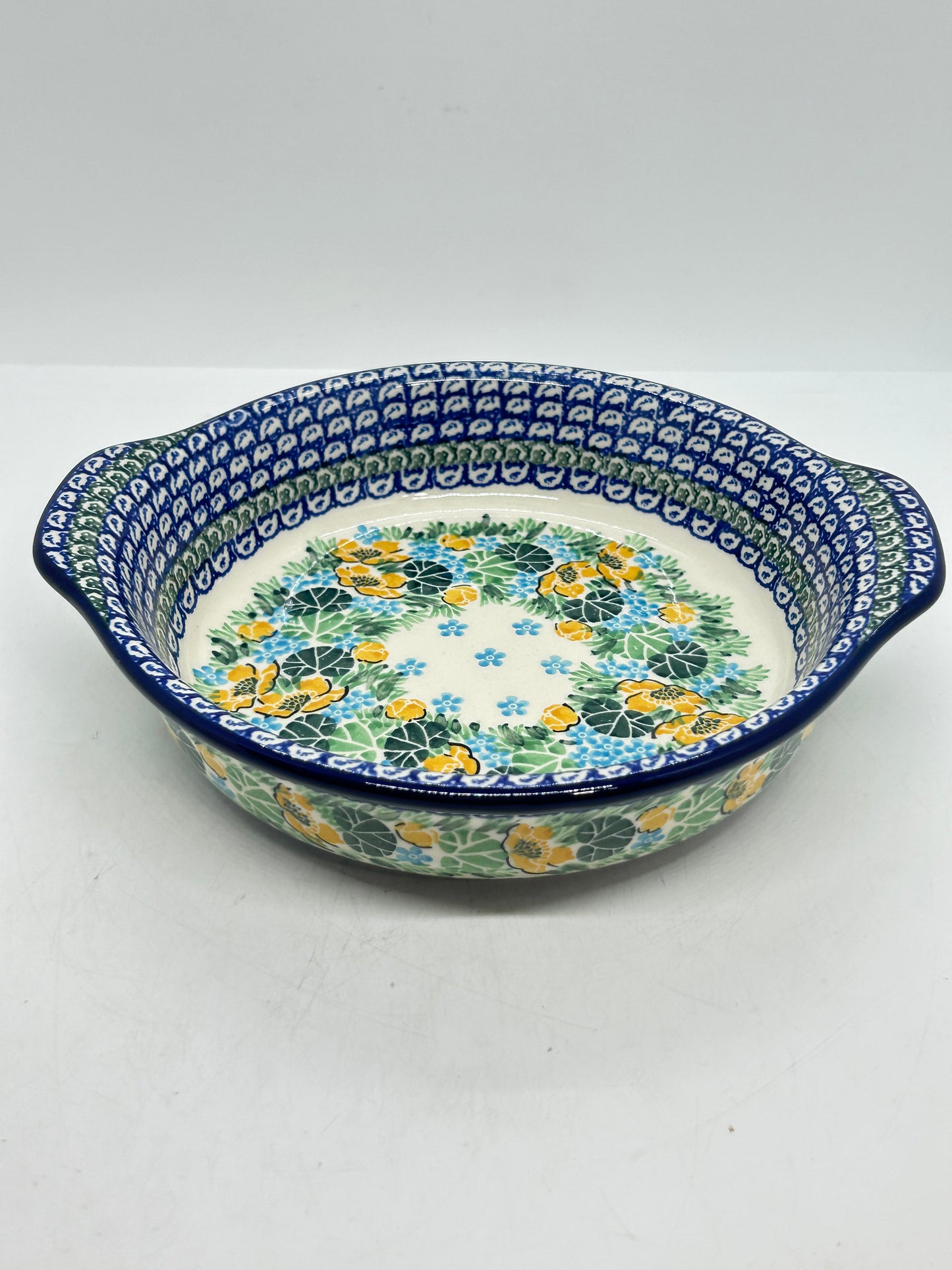 141 Baker ~ Round w/ Handles ~ 8 inch ~ U5106 ~ U3!