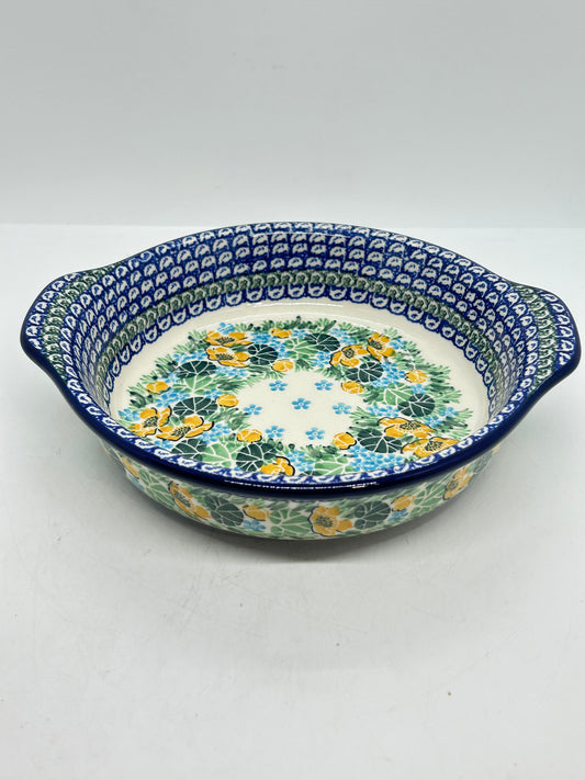 141 Baker ~ Round w/ Handles ~ 8 inch ~ U5106 ~ U3!