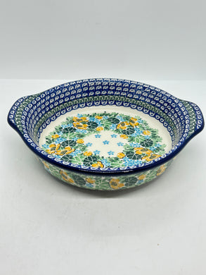 141 Baker ~ Round w/ Handles ~ 8 inch ~ U5106 ~ U3!