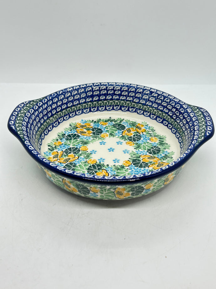 141 Baker ~ Round w/ Handles ~ 8 inch ~ U5106 ~ U3!