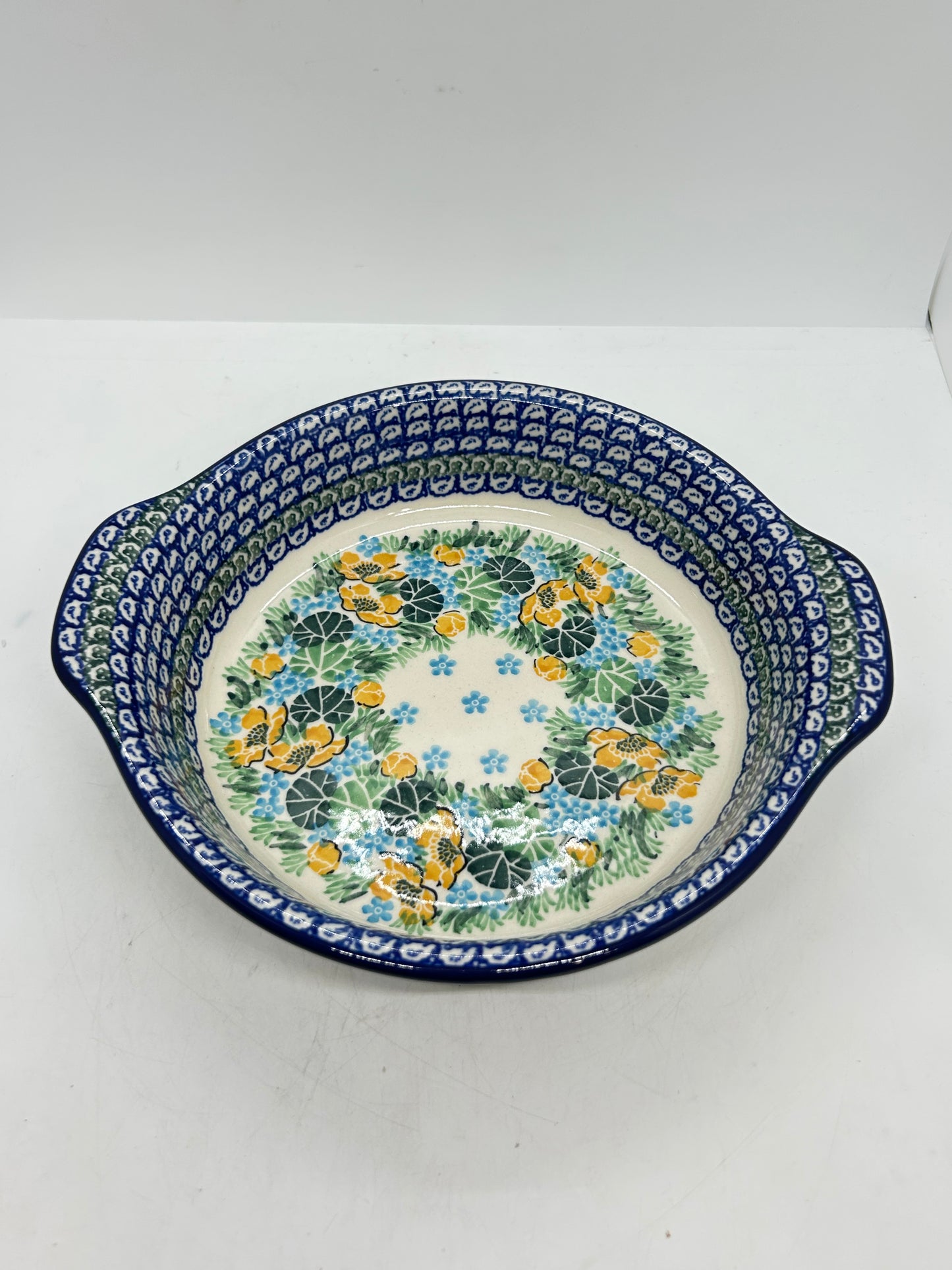141 Baker ~ Round w/ Handles ~ 8 inch ~ U5106 ~ U3!