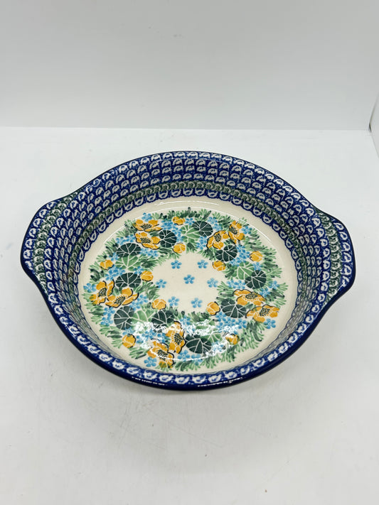 141 Baker ~ Round w/ Handles ~ 8 inch ~ U5106 ~ U3!