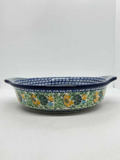 141 Baker ~ Round w/ Handles ~ 8 inch ~ U5106 ~ U3!