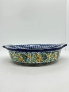 141 Baker ~ Round w/ Handles ~ 8 inch ~ U5106 ~ U3!