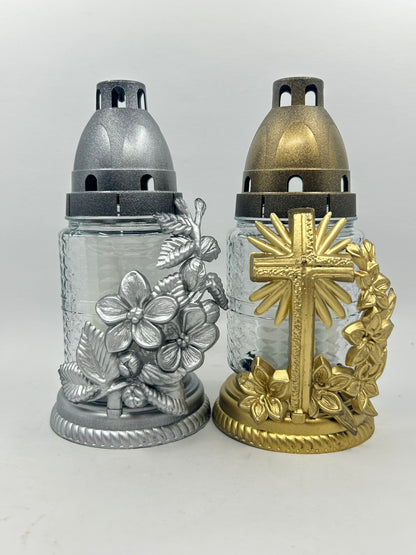 Polish Cemetary Candle - Silver or Gold