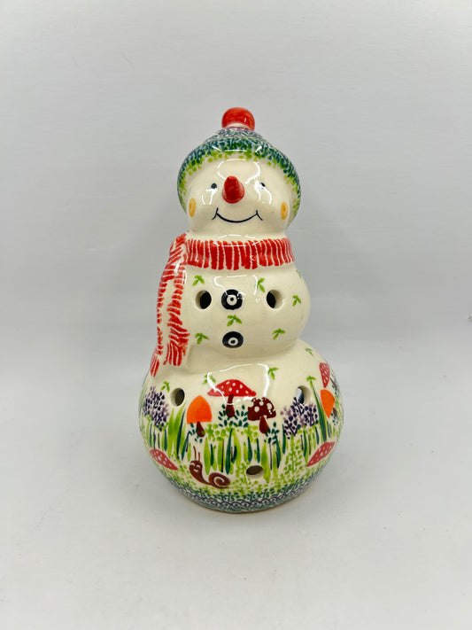 BL03 - Snowman with Hat Votive - U-LA3 - Unikat