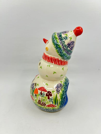 BL03 - Snowman with Hat Votive - U-LA3 - Unikat