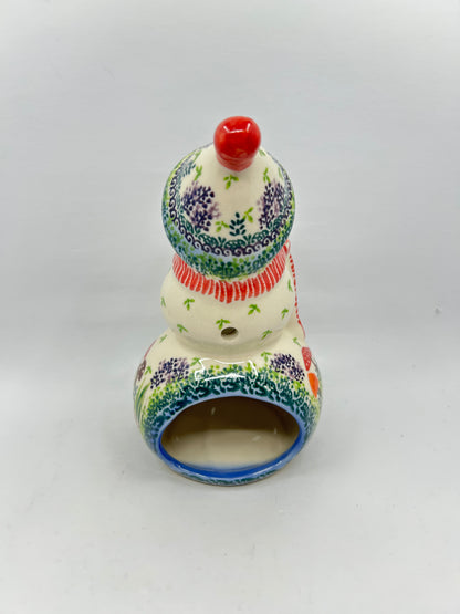 BL03 - Snowman with Hat Votive - U-LA3 - Unikat