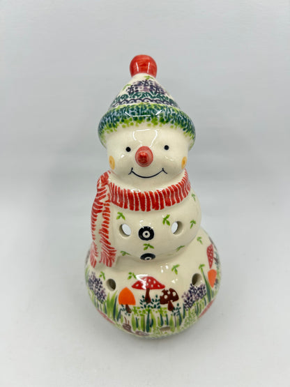 BL03 - Snowman with Hat Votive - U-LA3 - Unikat