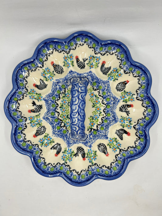 T13 Egg Dish with Handle U-K3