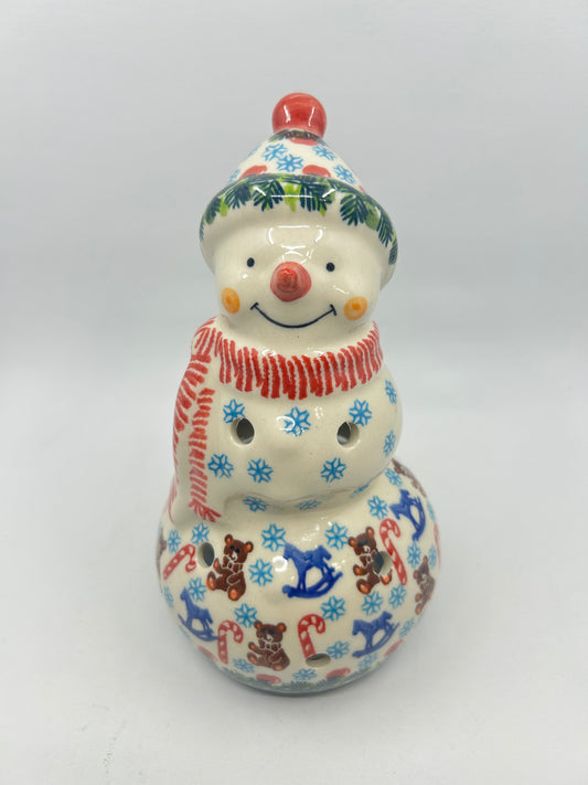 BL03 - Snowman with Hat Votive - U-SM - Unikat