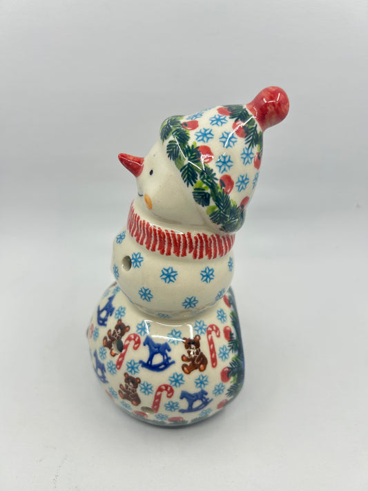BL03 - Snowman with Hat Votive - U-SM - Unikat