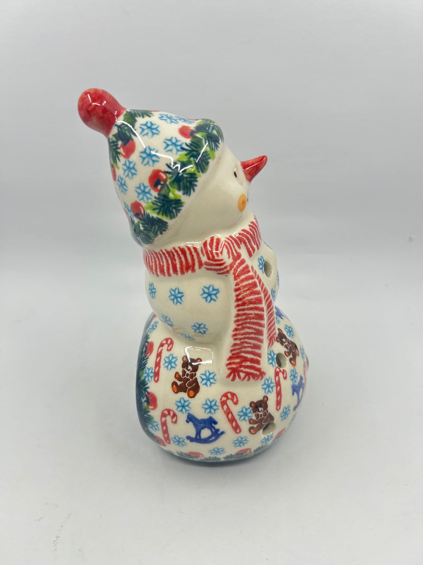 BL03 - Snowman with Hat Votive - U-SM - Unikat
