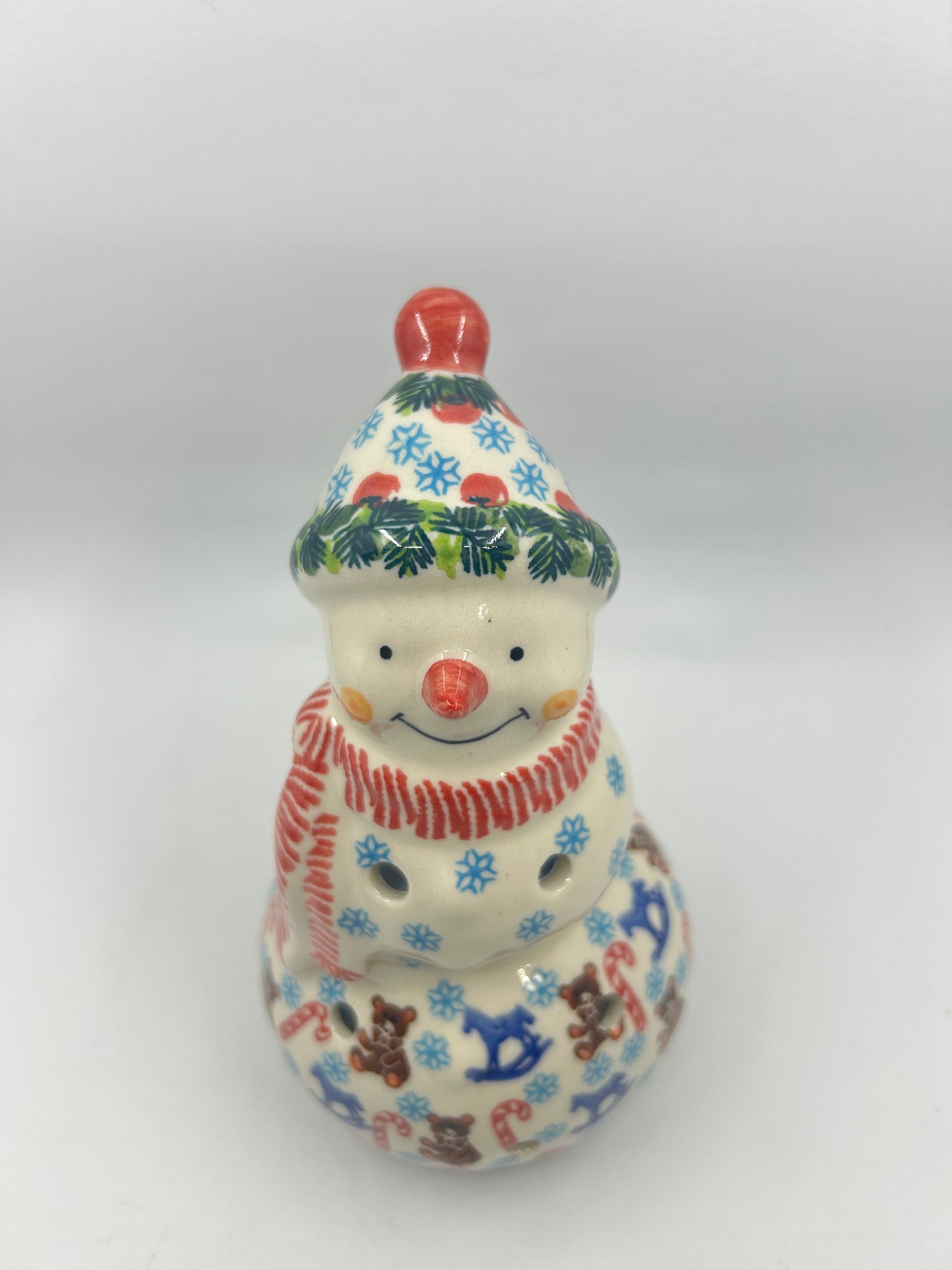 BL03 - Snowman with Hat Votive - U-SM - Unikat