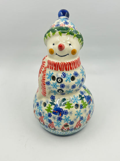 BL03 - Snowman with Hat Votive - A-S6 - Art