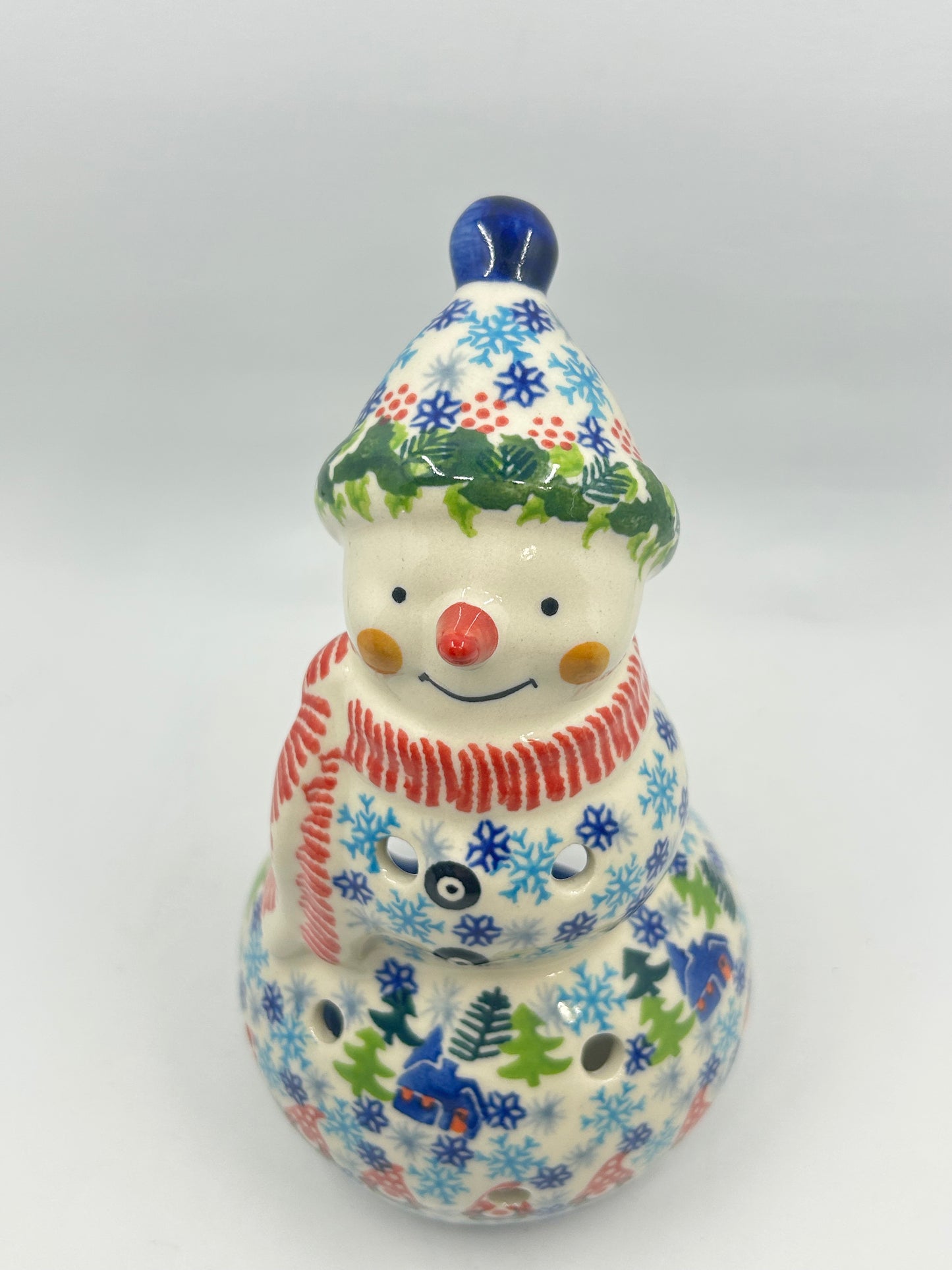BL03 - Snowman with Hat Votive - A-S6 - Art