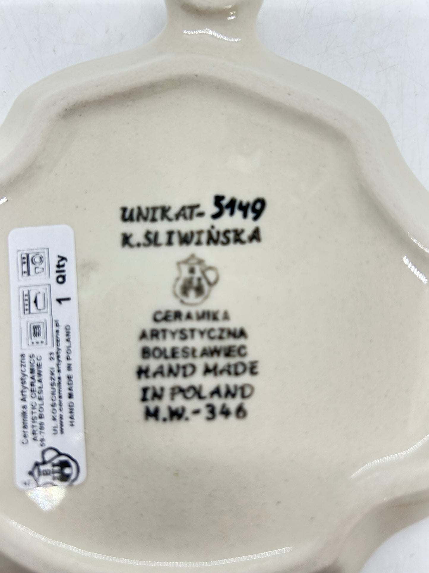 Teapot Shaped Plate - U5149 - U4!